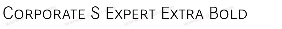 Corporate S Expert Extra Bold Italic OsF字体转换